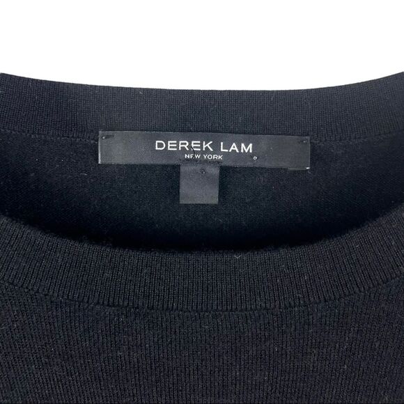 Derek Lam Black Sasha Cashmere and Silk Ruched Front Sweater Size M - Picture 5 of 7